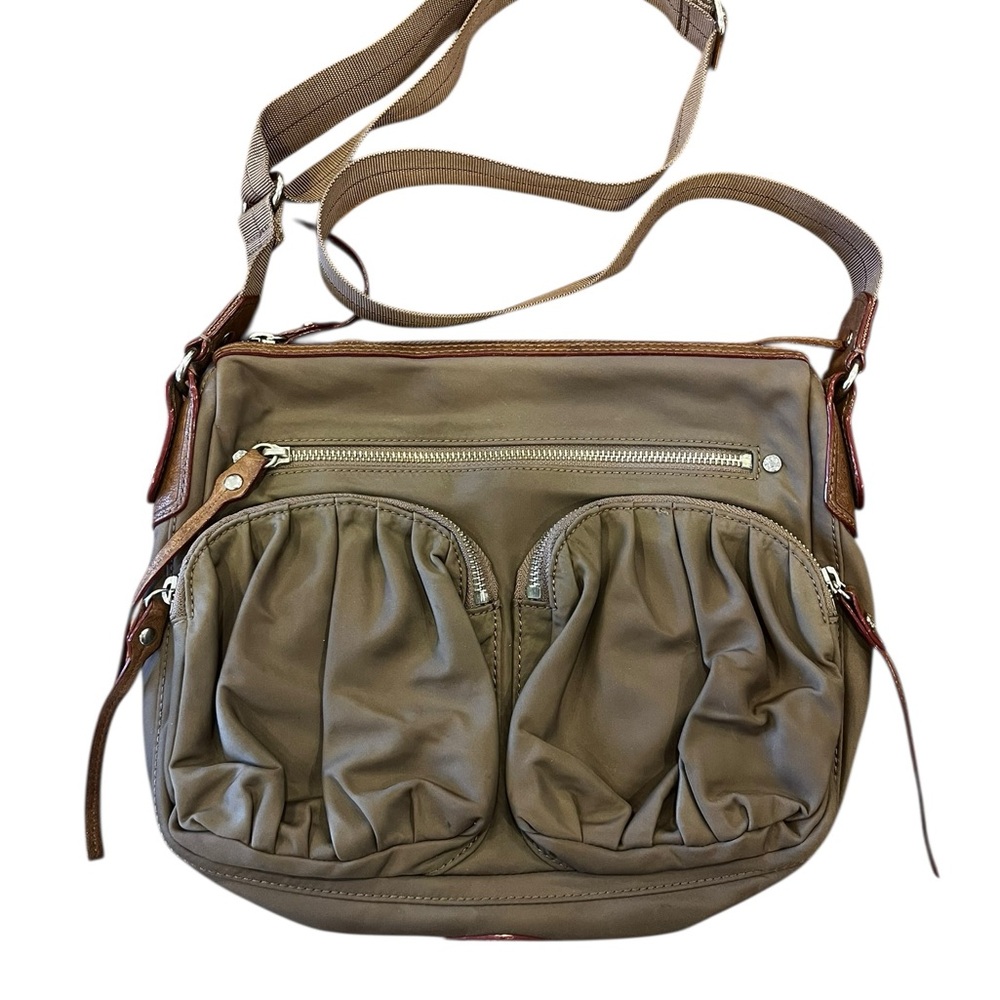 MZ WALLACE Taupe Paige Crossbody‎ Bag